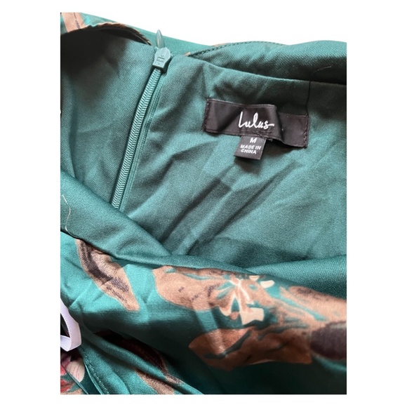 Lulus Dark Floral Maxi Gown with Side Slit and Tie Belt Size Medium - Picture 9 of 10